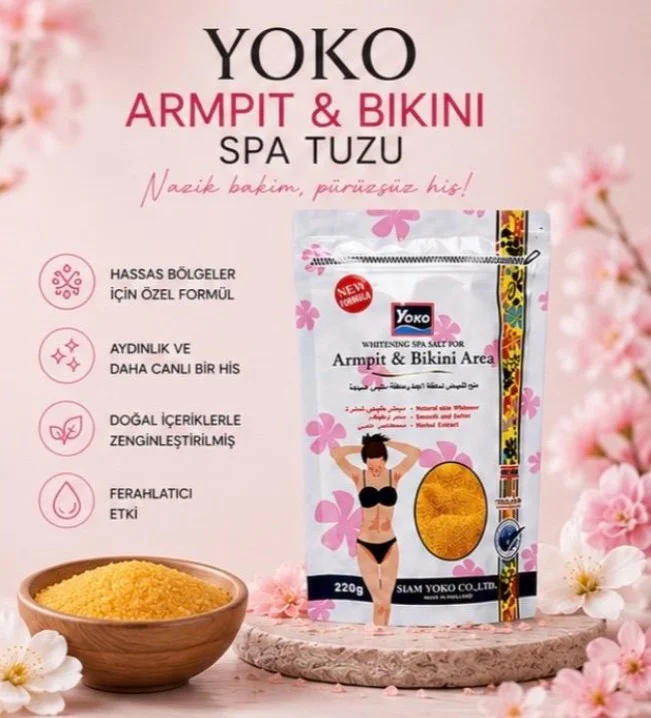 YOKO AYDINLATICI, ARMPİT & BİKİNİ SPA TUZU 220 GR