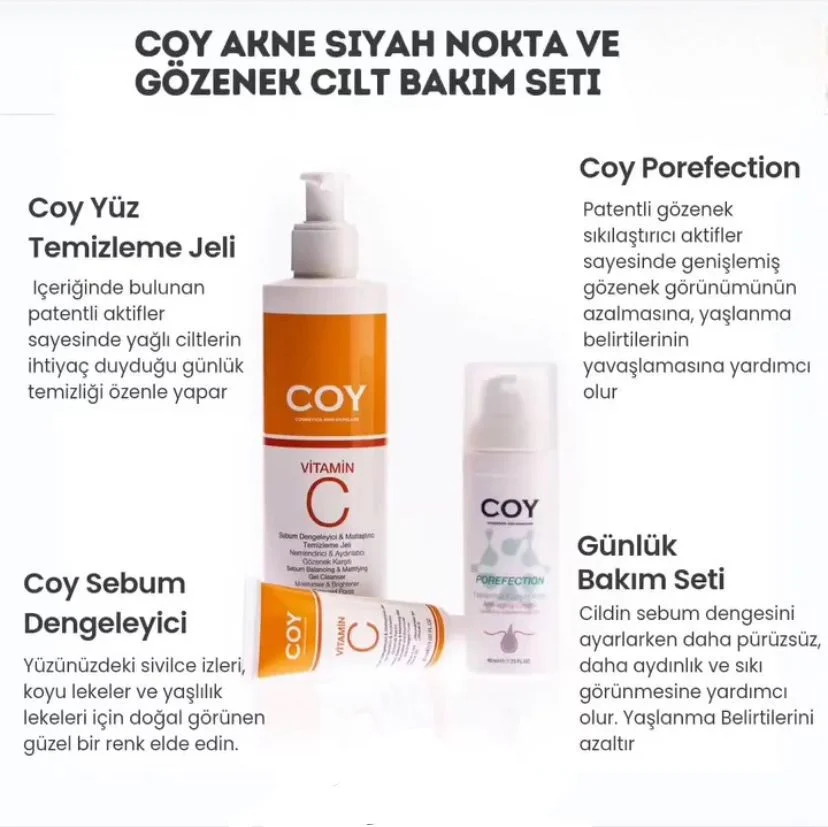 coy gözenek sıklaştırıcı cilt bakım seti